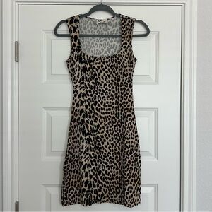 Vintage Rouje Leopard Bodycon Mini Dress
